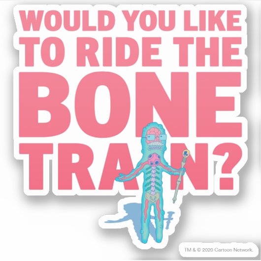 RICK EN MORTY™ | Anatomie Park - Bottrein Sticker (Voorkant)