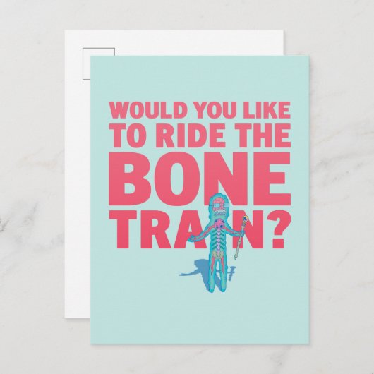 RICK EN MORTY™ | Anatomie Park - Bottrein Uitnodiging Briefkaart (Voorkant / Achterkant)