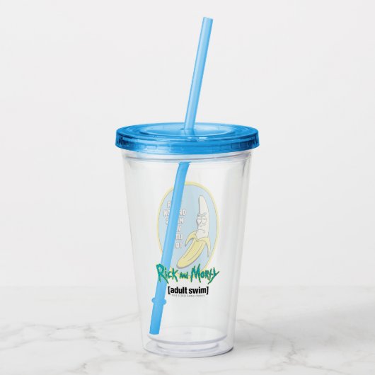 RICK EN MORTY™ | Banana Rick Badge Acryl Drinkbeker (Achterkant)