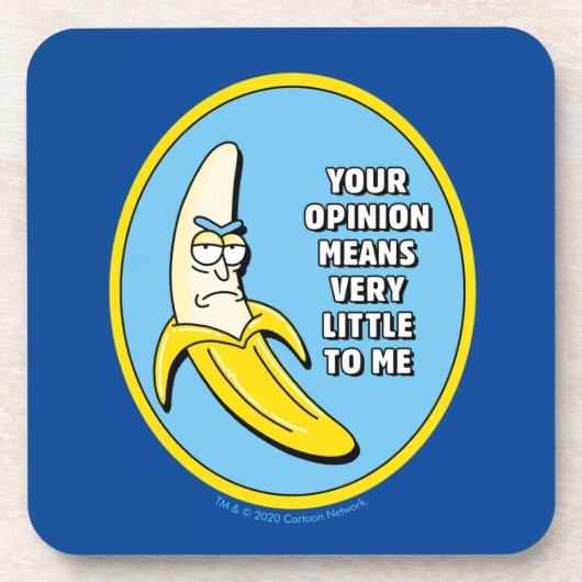 RICK EN MORTY™ | Banana Rick Badge Bier Onderzetter (Voorkant)