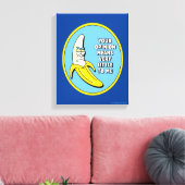 RICK EN MORTY™ | Banana Rick Badge Canvas Afdruk (Insitu (Woonkamer))