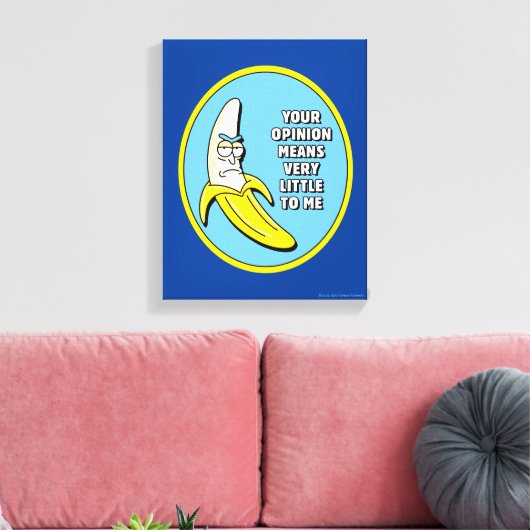 RICK EN MORTY™ | Banana Rick Badge Canvas Afdruk (Insitu (Woonkamer))