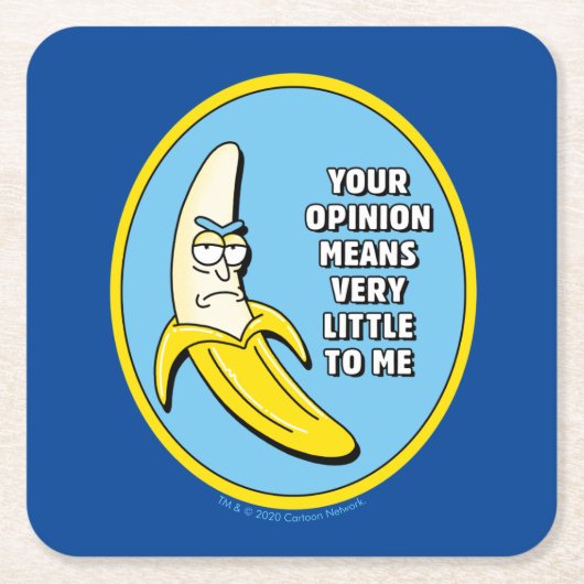 RICK EN MORTY™ | Banana Rick Badge Kartonnen Onderzetters (Voorkant)