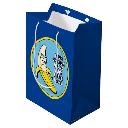 RICK EN MORTY™ | Banana Rick Badge Medium Cadeauzakje (Voorkant Gekanteld)