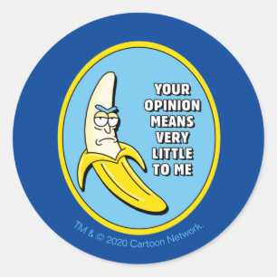 RICK EN MORTY™   Banana Rick Badge Ronde Sticker