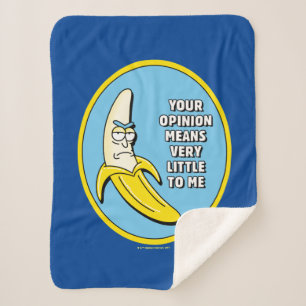 RICK EN MORTY™   Banana Rick Badge Sherpa Deken