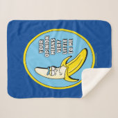 RICK EN MORTY™ | Banana Rick Badge Sherpa Deken (Voorkant (horizontaal))