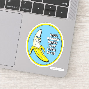 RICK EN MORTY™   Banana Rick Badge Sticker