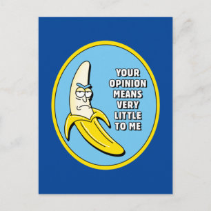 RICK EN MORTY™   Banana Rick Badge Uitnodiging Briefkaart