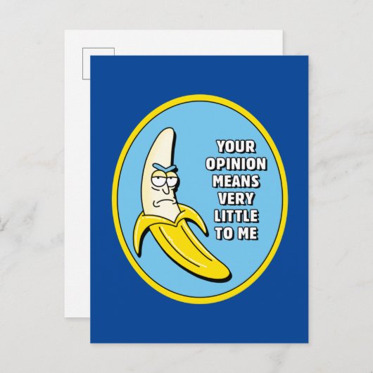 RICK EN MORTY™ | Banana Rick Badge Uitnodiging Briefkaart (Voorkant / Achterkant)