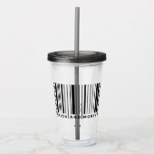 Rick en Morty Bar Code Grafisch Acryl Drinkbeker (Voorkant)