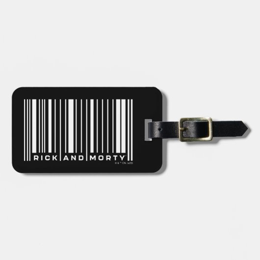 Rick en Morty Bar Code Grafisch Bagagelabel (Voorkant horizontaal)