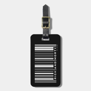 Rick en Morty Bar Code Grafisch Bagagelabel