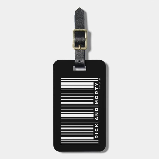 Rick en Morty Bar Code Grafisch Bagagelabel (Voorkant verticaal)