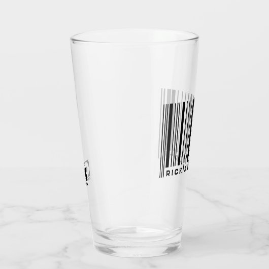 Rick en Morty Bar Code Grafisch Glas (Rechts)