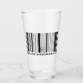 Rick en Morty Bar Code Grafisch Glas (Voorkant)