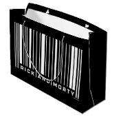 Rick en Morty Bar Code Grafisch Groot Cadeauzakje (Achterkant Gekanteld)