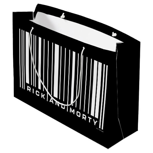Rick en Morty Bar Code Grafisch Groot Cadeauzakje (Achterkant Gekanteld)