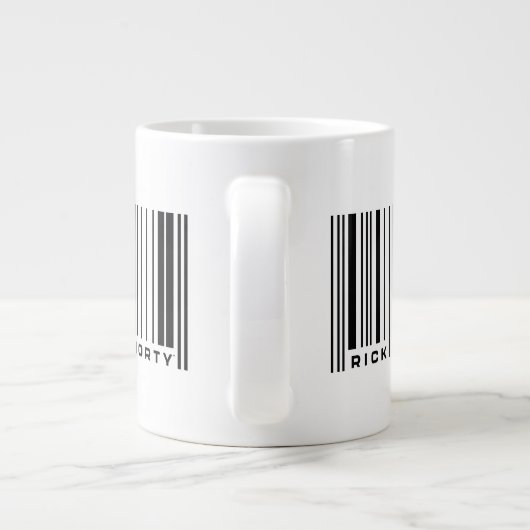 Rick en Morty Bar Code Grafisch Grote Koffiekop (Achterkant)