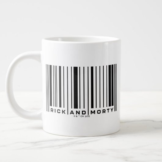 Rick en Morty Bar Code Grafisch Grote Koffiekop (Links)