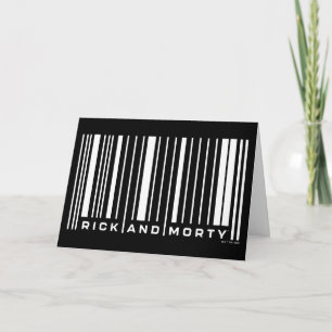 Rick en Morty Bar Code Grafisch Kaart