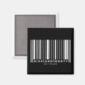 Rick en Morty Bar Code Grafisch Magneet (Voorkant / Achterkant)
