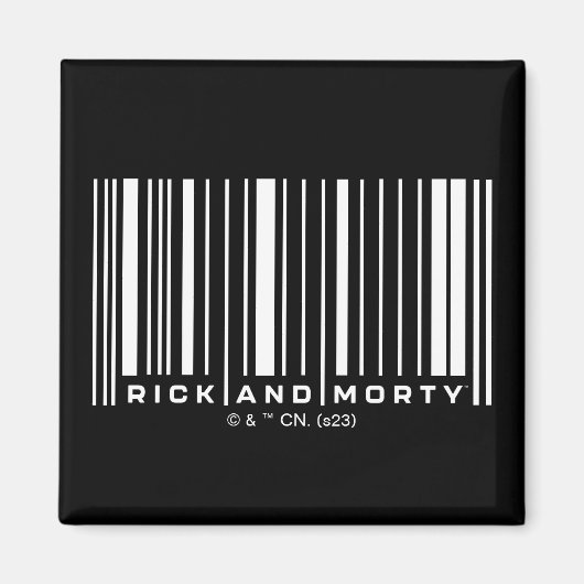 Rick en Morty Bar Code Grafisch Magneet (Voorkant)