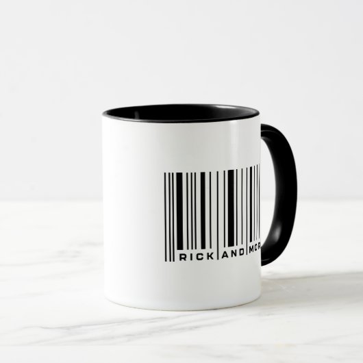 Rick en Morty Bar Code Grafisch Mok (Voorkant rechts)