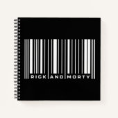 Rick en Morty Bar Code Grafisch Notitieboek (Voorkant)