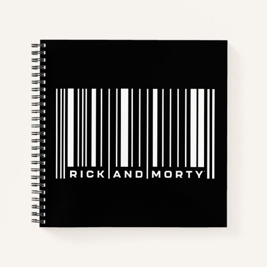 Rick en Morty Bar Code Grafisch Notitieboek (Voorkant)