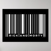 Rick en Morty Bar Code Grafisch Poster (Voorkant)