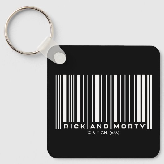 Rick en Morty Bar Code Grafisch Sleutelhanger (Voorkant)