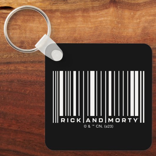 Rick en Morty Bar Code Grafisch Sleutelhanger (Voorkant)