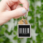 Rick en Morty Bar Code Grafisch Sleutelhanger (Hand)