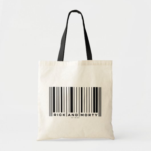 Rick en Morty Bar Code Grafisch Tote Bag (Voorkant)
