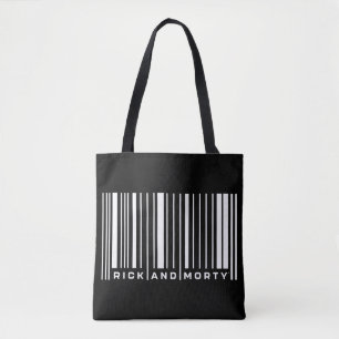Rick en Morty Bar Code Grafisch Tote Bag