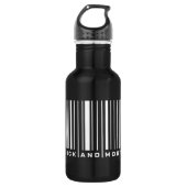 Rick en Morty Bar Code Grafisch Waterfles (Voorkant)