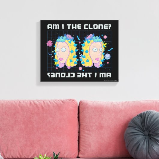 RICK EN MORTY™ | Ben ik de kloon? Canvas Afdruk (Insitu (Woonkamer))