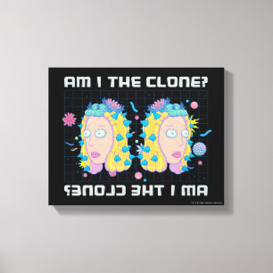 RICK EN MORTY™ Ben ik de kloon? Canvas Afdruk