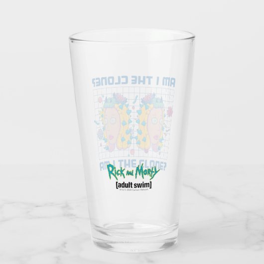 RICK EN MORTY™ | Ben ik de kloon? Glas (Achterkant)