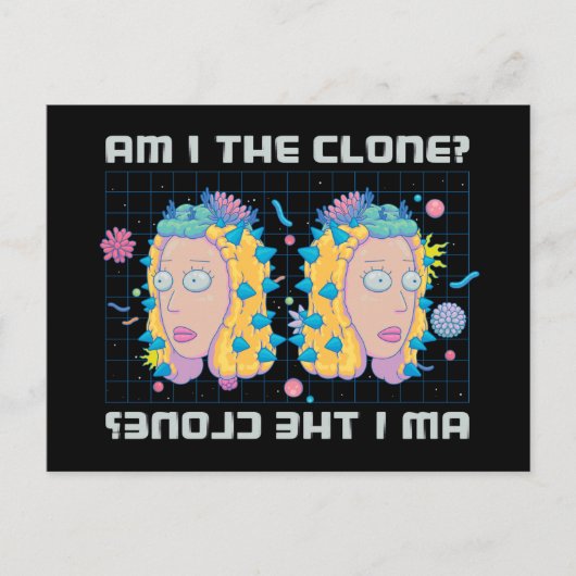 RICK EN MORTY™ | Ben ik de kloon? Uitnodiging Briefkaart (Voorkant)
