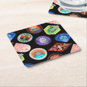 RICK EN MORTY™ | Buitengheidspatroon Kartonnen Onderzetters (Schuin)