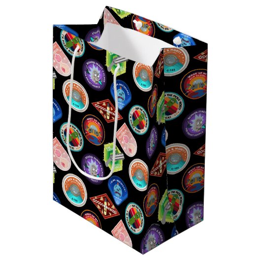 RICK EN MORTY™ | Buitengheidspatroon Medium Cadeauzakje (Voorkant Gekanteld)