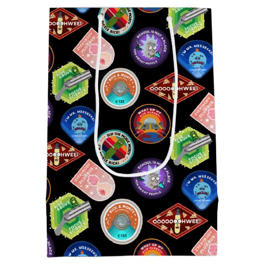 RICK EN MORTY™ | Buitengheidspatroon Medium Cadeauzakje (Achterkant)