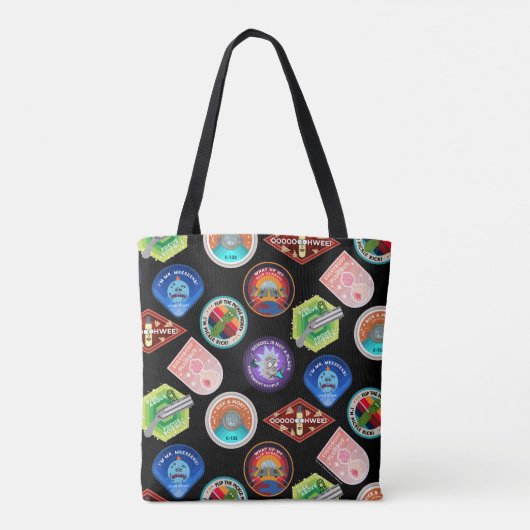 RICK EN MORTY™ | Buitengheidspatroon Tote Bag (Achterkant)