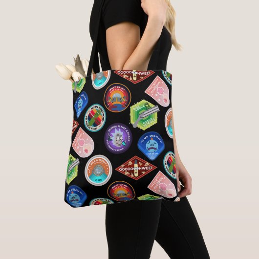 RICK EN MORTY™ | Buitengheidspatroon Tote Bag (Dichtbij)