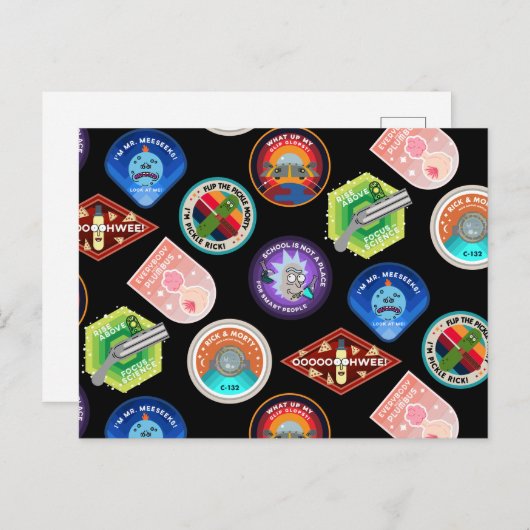 RICK EN MORTY™ | Buitengheidspatroon Uitnodiging Briefkaart (Voorkant / Achterkant)