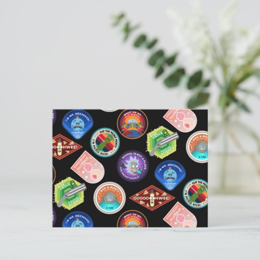 RICK EN MORTY™ | Buitengheidspatroon Uitnodiging Briefkaart (Staand voorkant)