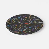 RICK EN MORTY™ | Buitengraten Patroon Papieren Bordje (Gekanteld)