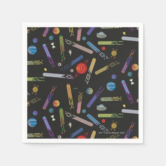 RICK EN MORTY™ | Buitengraten Patroon Servet (Voorkant)